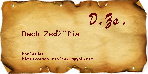 Dach Zsófia névjegykártya